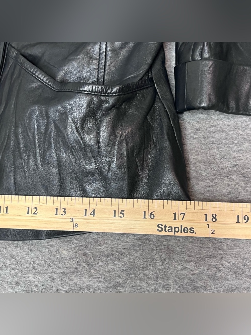 Bagatelle Collection Leather Blazer Jacket Womens Size 8 Kimono Cropped Layer - Picture 5 of 14